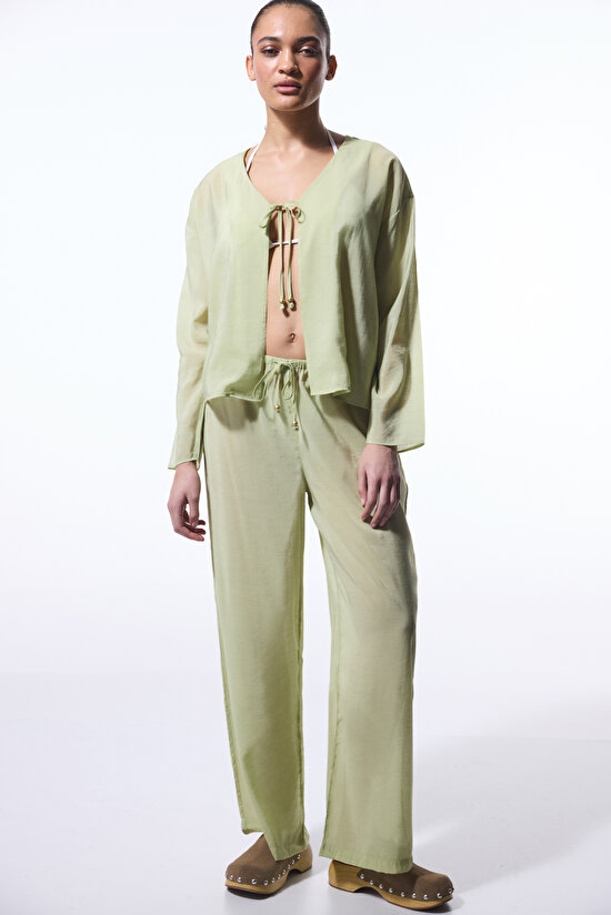 Mindy Light Green Kimono - 4