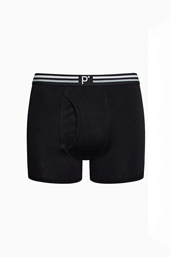 Erkek Pamuklu Black Design 3lü Çok Renkli Boxer - 3