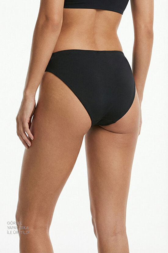 Black Slip Bikini Bottom - 2