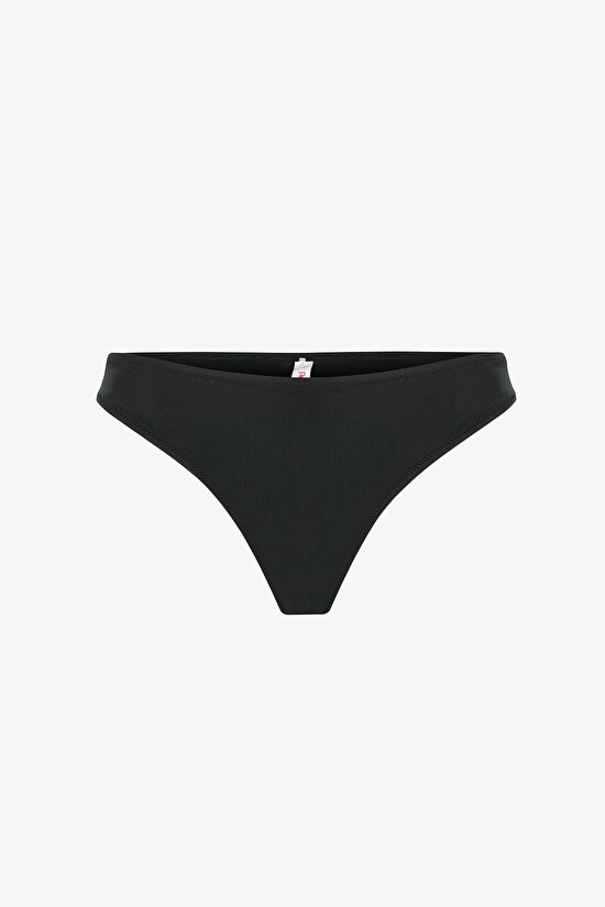 Black Slip Bikini Bottom - 5