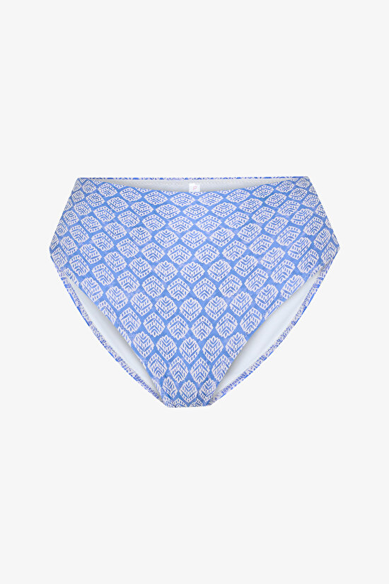 Spring Blue High Multi Colour Bikini Bottom - 5