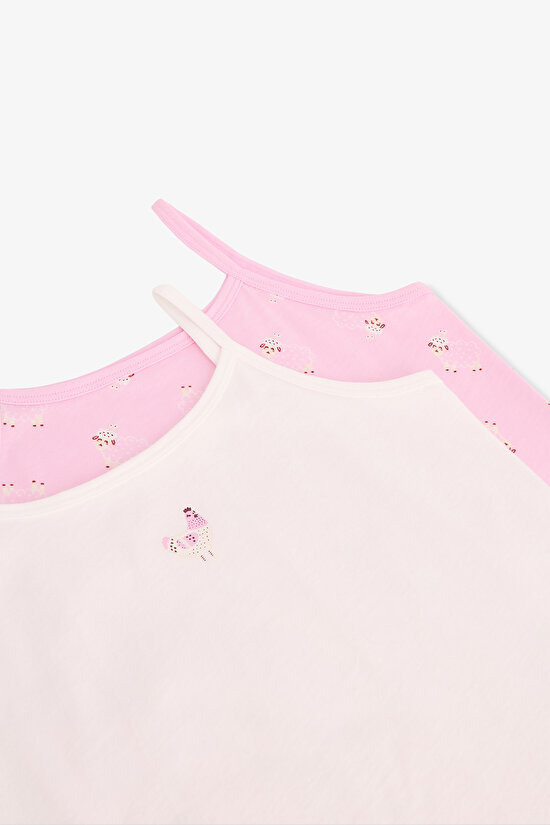 Pembe Kız Çocuk Pinksheep 2'li Atlet - 4