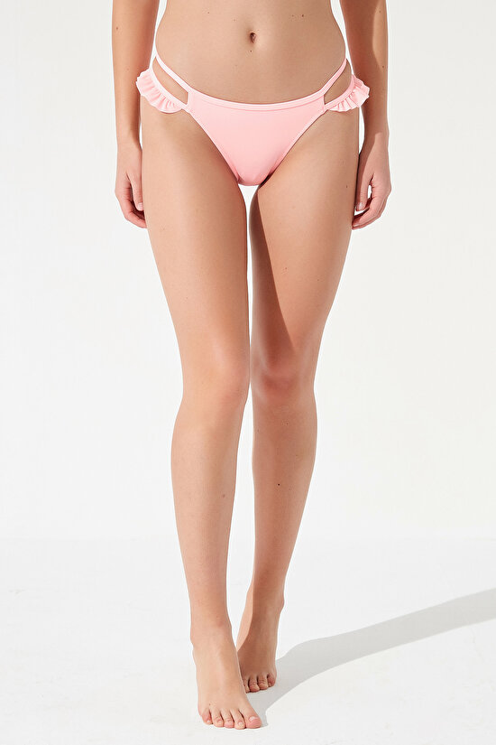 Açık Pembe Miami Frill Side Bikini Altı - 1