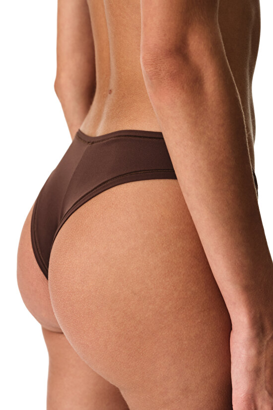 Kahverengi Micro Highleg Brazilian Külot - 2