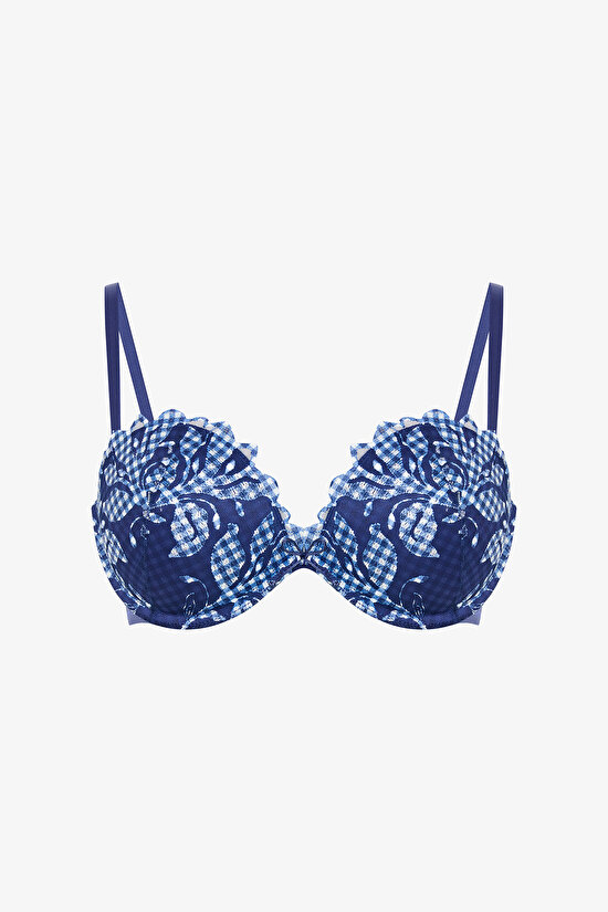 Heart Broderie Lacivert Sütyen - 5