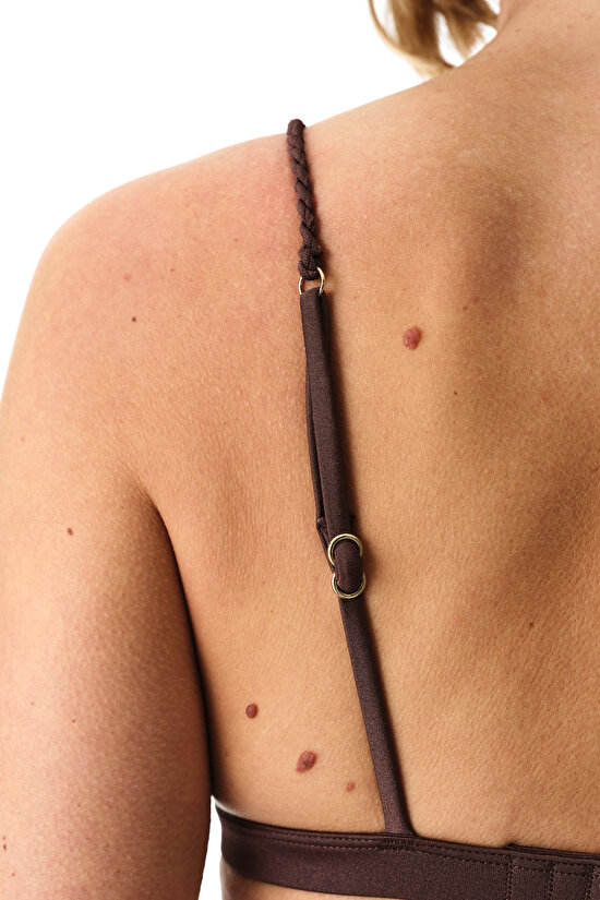 Brown Valeria Triangle Fit Bikini Top - 5