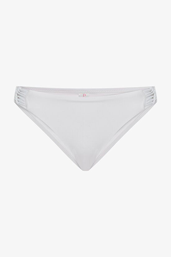 Beyaz Macrame Düşük Bel Bikini Altı - 5