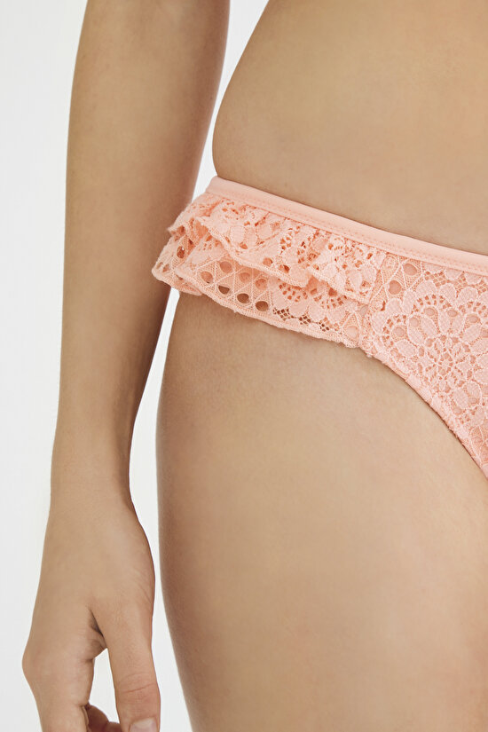 Salmon Marsilya Frill Side Bikini Bottom - 3