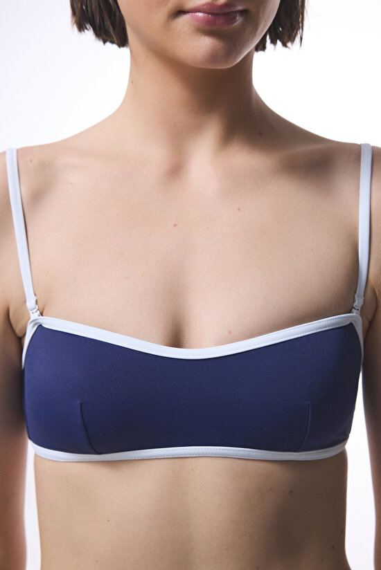 Lacivert Lacie Bandeau Bikini Üstü - 6