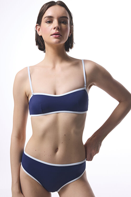 Lacivert Lacie Bandeau Bikini Üstü - 8