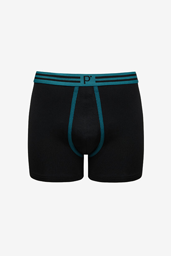 Erkek Pamuklu 2li Siyah Çok Renkli Boxer Külot - 3