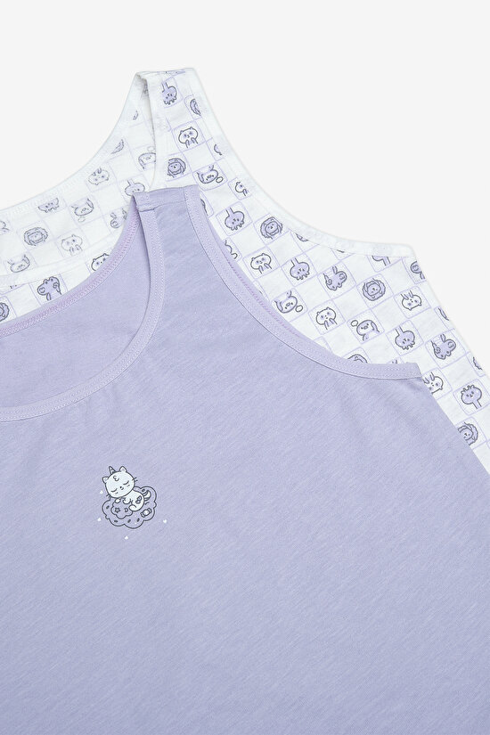 Girls Caticorn 2in1 Multi Colour Vest - 4