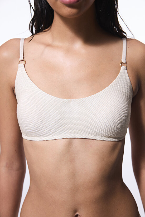 Ekru Jessi Tokalı Bikini Üstü - 5