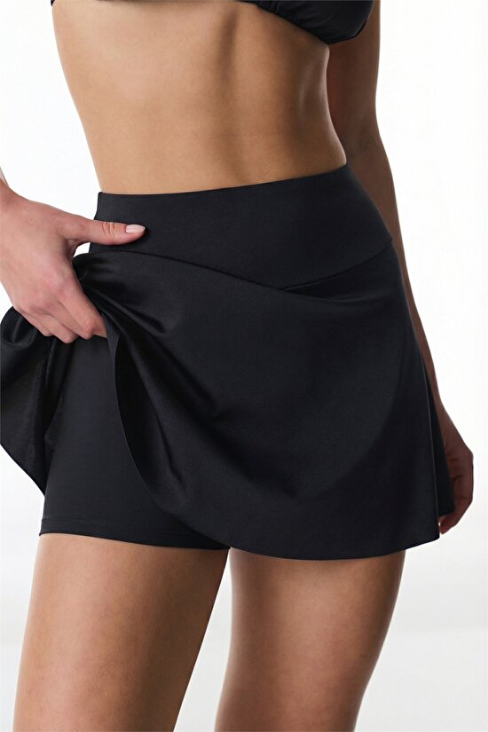 Siyah Şort Etekli - 4