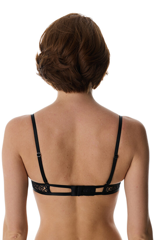 Black Underwired Lace Bra - 5