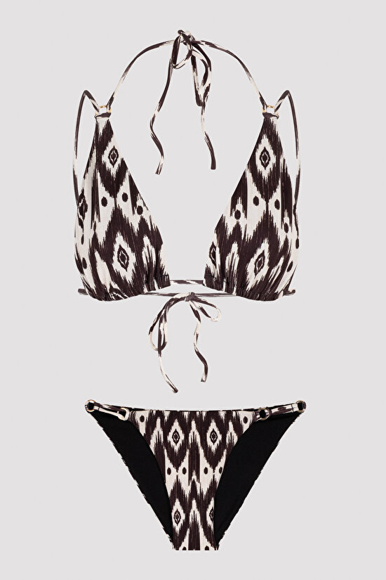 Çok Renkli Olivia Üçgen Bikini Takımı-Özgür Masur Koleksiyonu - 7