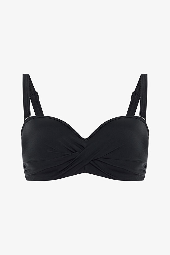 Siyah Beauty Toparlayıcı Balenli Balconette Bikini Üstü - 5