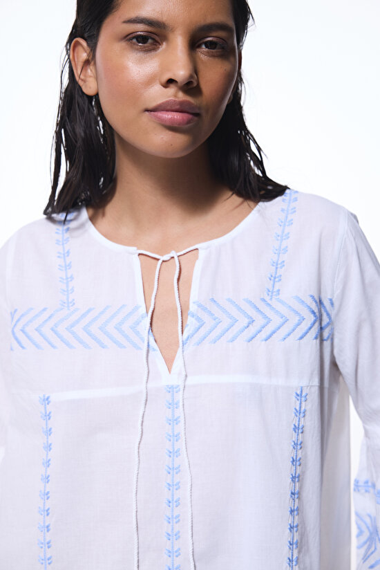 Beyaz Rudy Elbise - 4