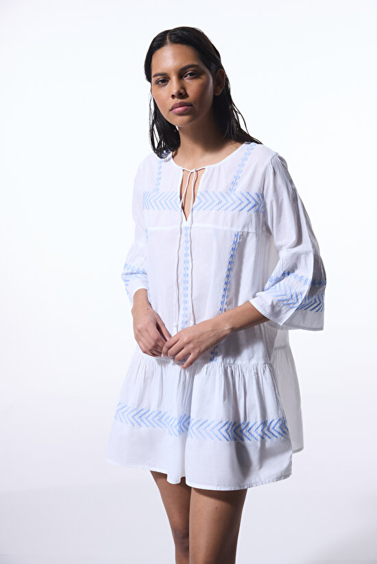 Beyaz Rudy Elbise - 5