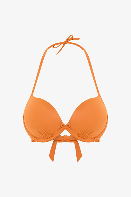 Push Up Orange Bikini Top - 6