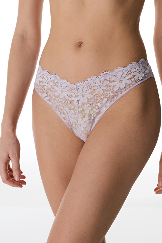 Lila V Model Lace Dantel Brazilian Külot - 2