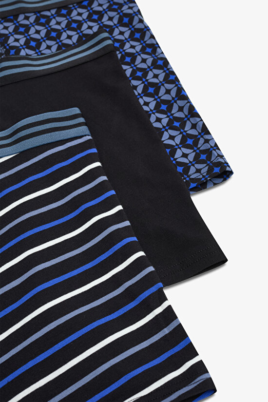 Erkek Pamuklu Circle 3lü Çok Renkli Boxer Külot - 5