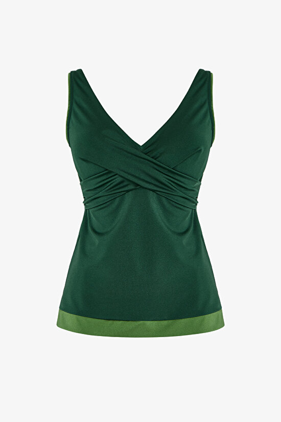 LOLA TANKINI TOP, 38, GE29 K.YESIL