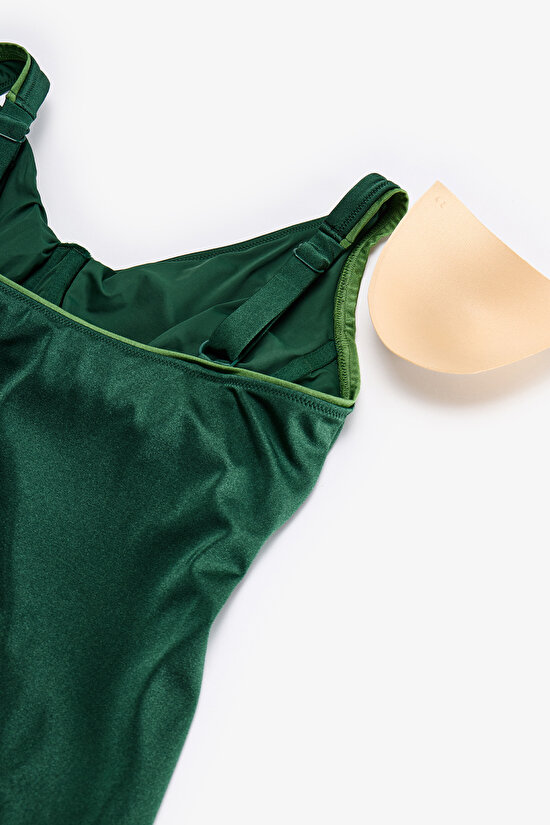 Koyu Yeşil Lola Tankini Bikini Üstü - 3