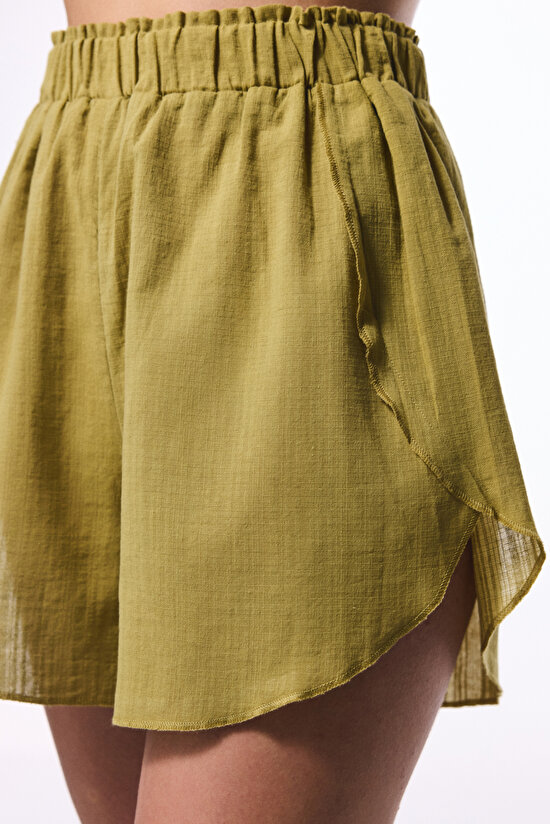 Yeşil Peek Mini Şort - 3