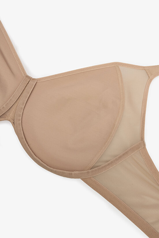 Ten Rengi Büyük Beden Toparlayıcı Balenli Sütyen - 5