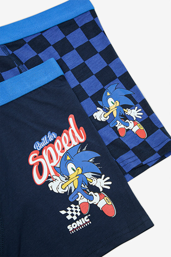 Erkek Pamuklu Sonic 2li Çok Renkli Boxer - 4
