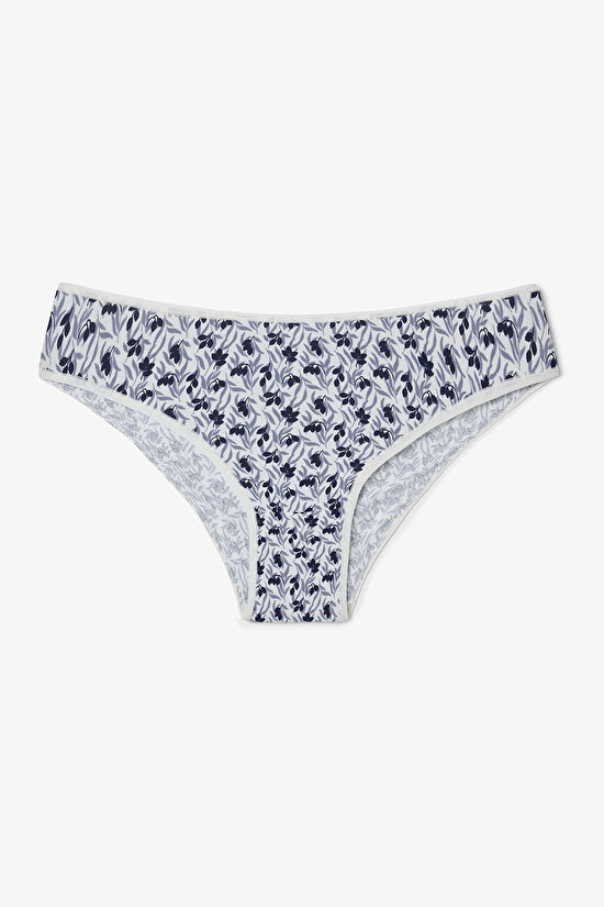 Blue Autumn Yaprak Desenli Düşük Bel 3'lü Slip Külot - 3