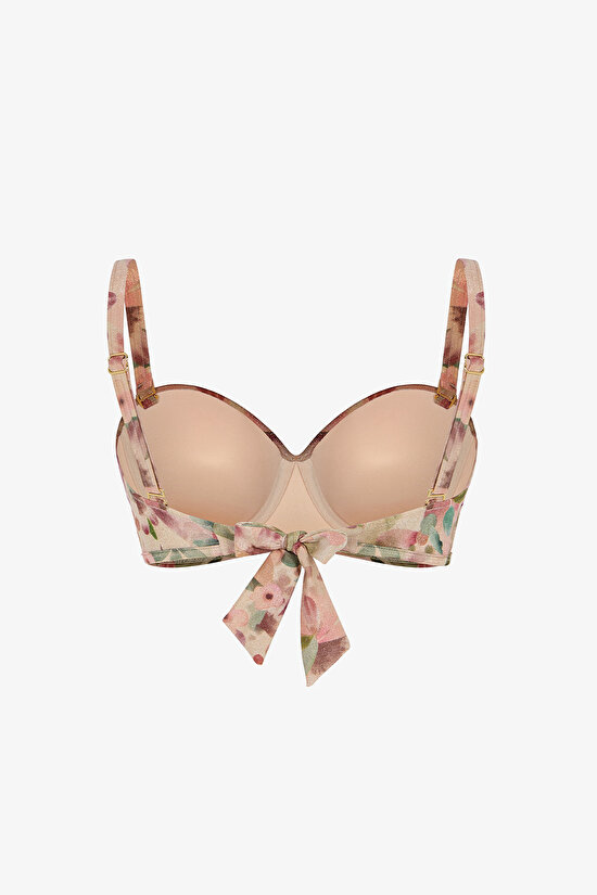 Multicolor Aires Lotus Strapless Bikini Top - 2