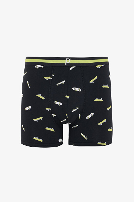 Erkek Crew Organik Geometrik Desenli 3'lü Boxer Erkek Crew Organik Geometrik Desenli 3'lü Boxer - 4