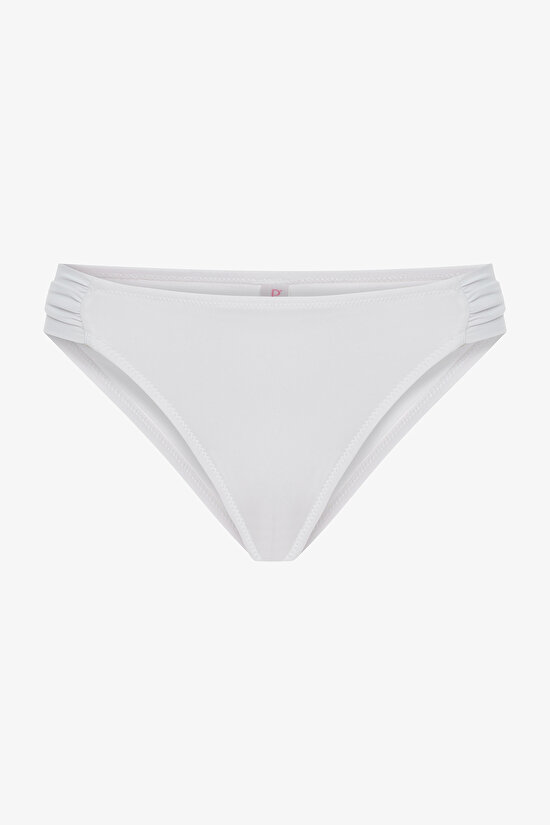 Beyaz Düşük Bel Hipkini Bikini Altı - 5