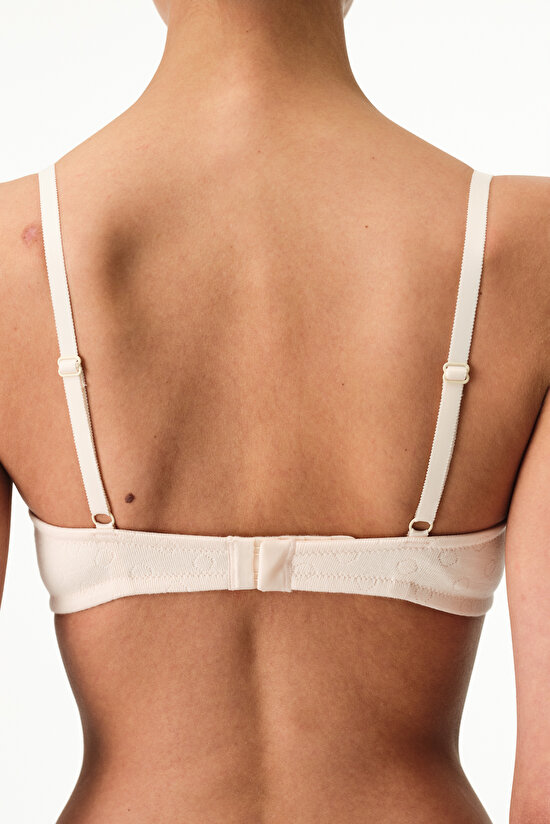 Cream Pink Daylift Pointelle Bra - 4