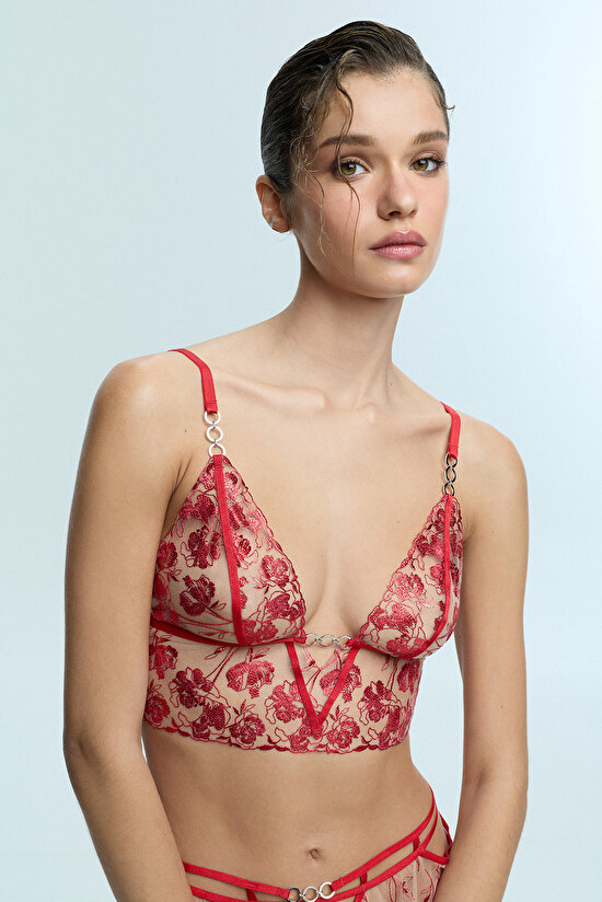 Shiny Red Rhea Bustier - 2