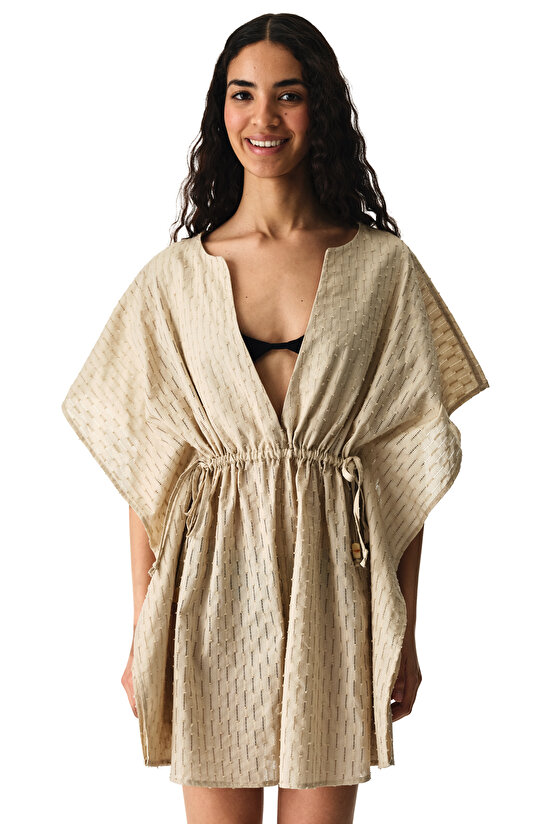 Pastel Beige Neri Kaftan - 7