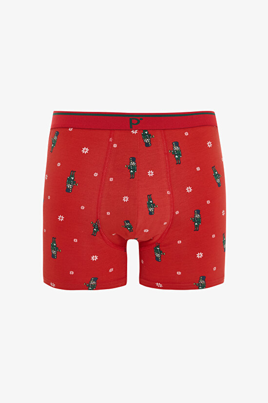 Erkek Tin Soldier Yeni Yıl Desenli 3'lü Boxer - 2