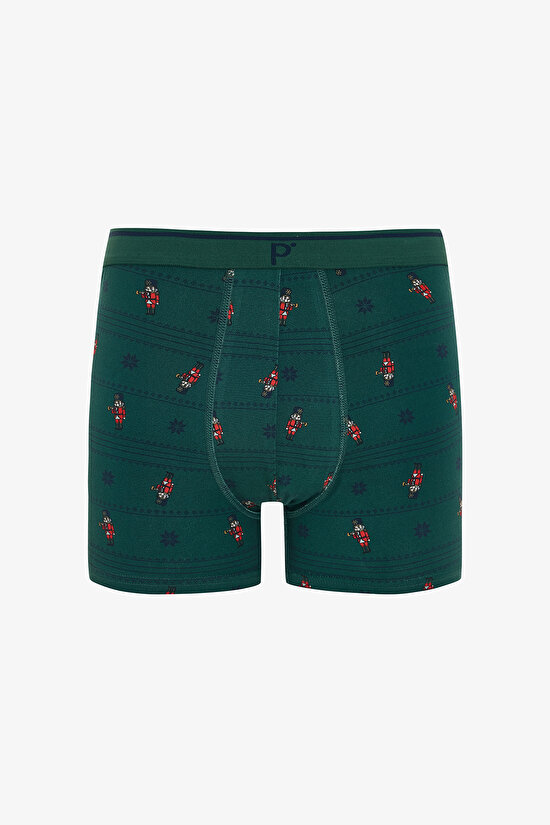 Erkek Tin Soldier Yeni Yıl Desenli 3'lü Boxer - 3