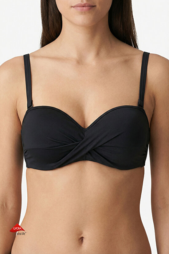 Siyah Beauty Toparlayıcı Bikini Üstü - 1