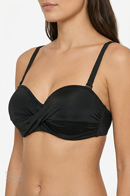 Siyah Beauty Toparlayıcı Bikini Üstü - 4