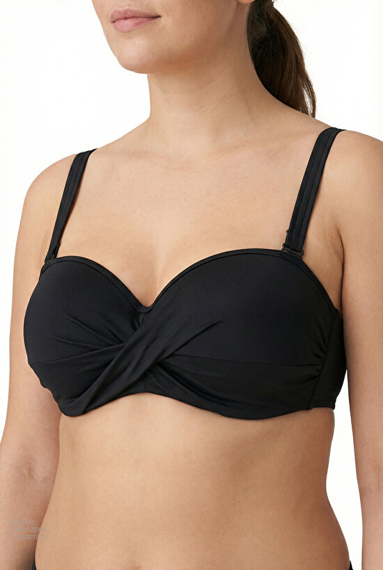 Siyah Beauty Toparlayıcı Bikini Üstü - 5