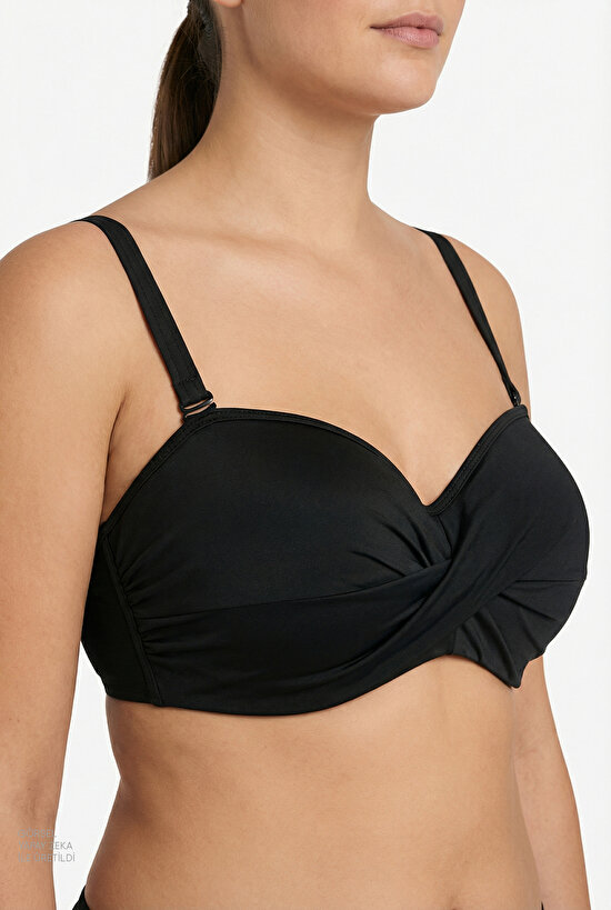 Siyah Beauty Toparlayıcı Bikini Üstü - 7
