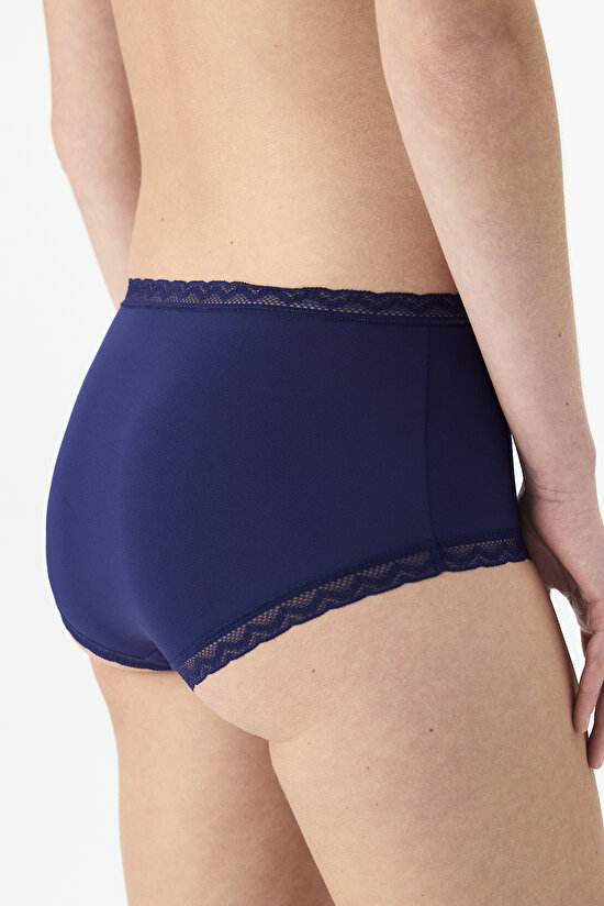 Navy Easy Trim High-Waist Slip Briefs - 3