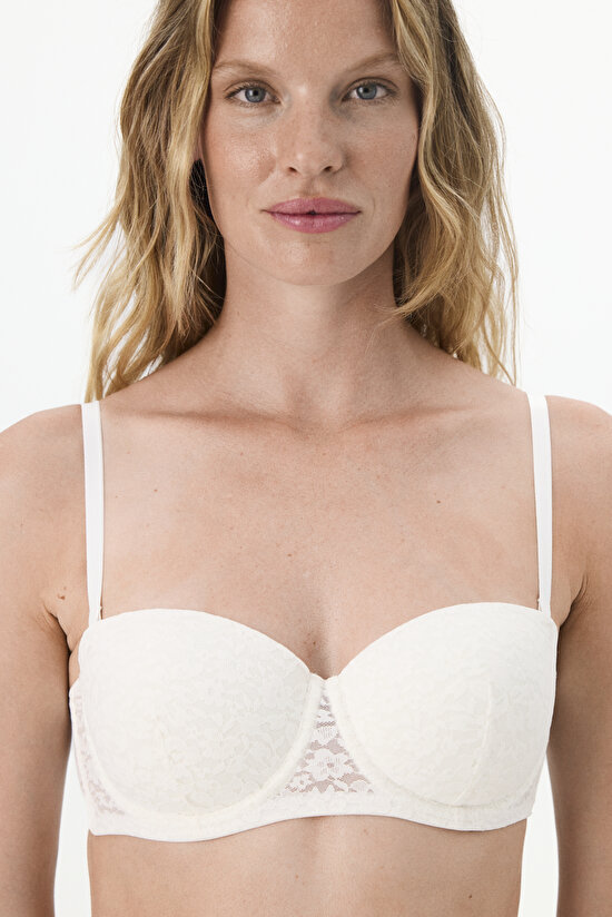 Ecru Bloom Lace Bra - 3