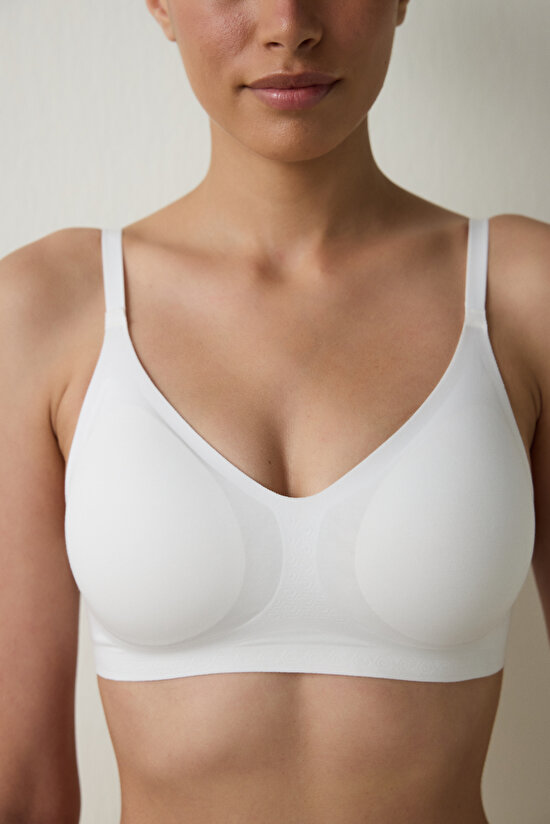 24 Saat İz Bırakmayan Kırık Beyaz Sütyen - 4