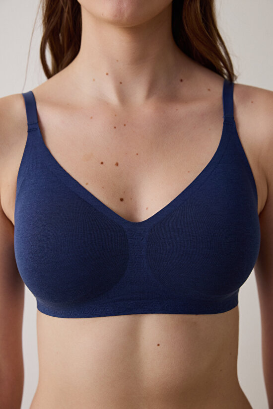 24 Saat İz Bırakmayan Lacivert Sütyen - 6