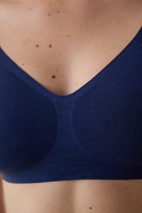 24 Saat İz Bırakmayan Lacivert Sütyen - 7