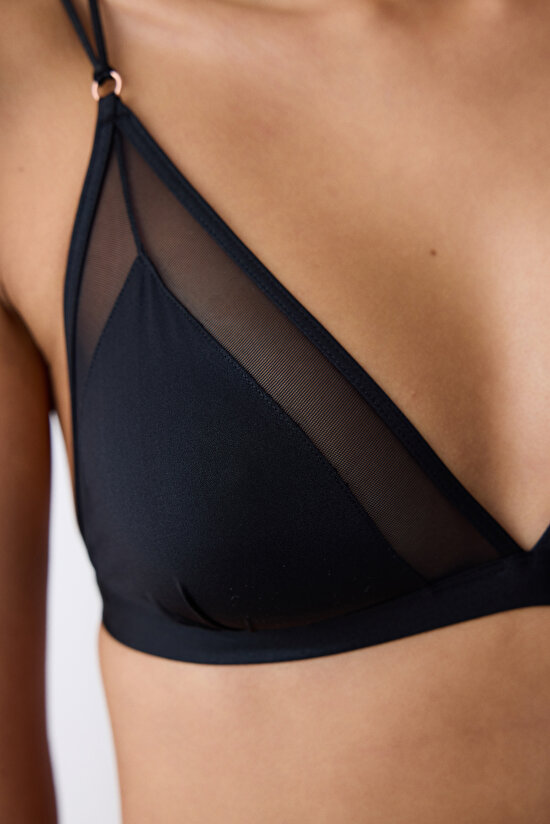 Triangle Black Bra - 6